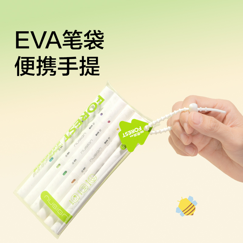 紐賽NS720-F目愈森林雙頭疊色熒光筆（混）（6支/袋）