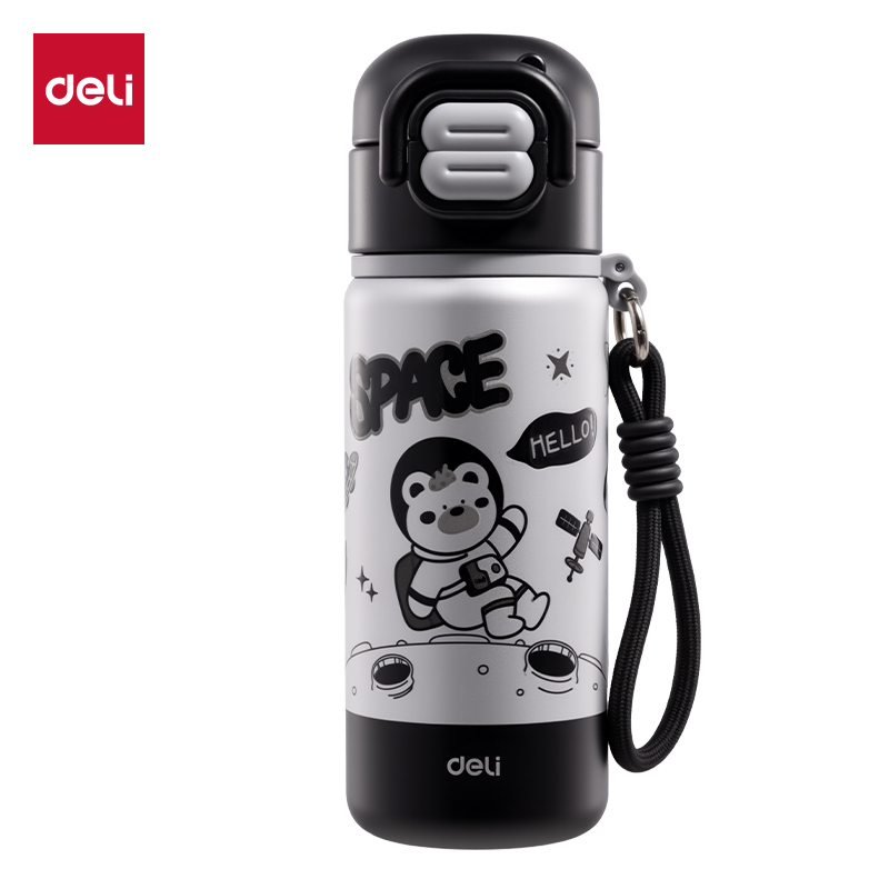 51fun吃瓜LL664學生（shēng）保溫杯(雙飲杯)(480mL)(黑色)(彩盒裝)