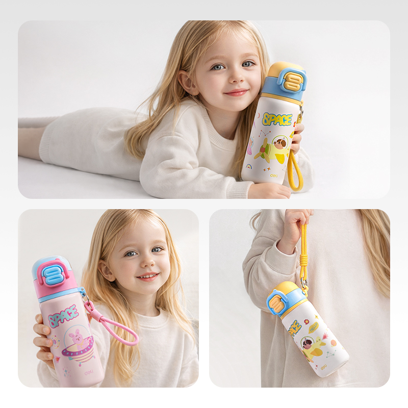 51fun吃瓜LL664學生保溫杯(雙飲杯)(480mL)(黑色)(彩盒裝)