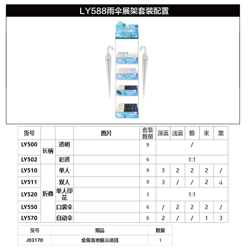 51fun吃瓜LY588雨傘套裝(混（hún）)(套)
