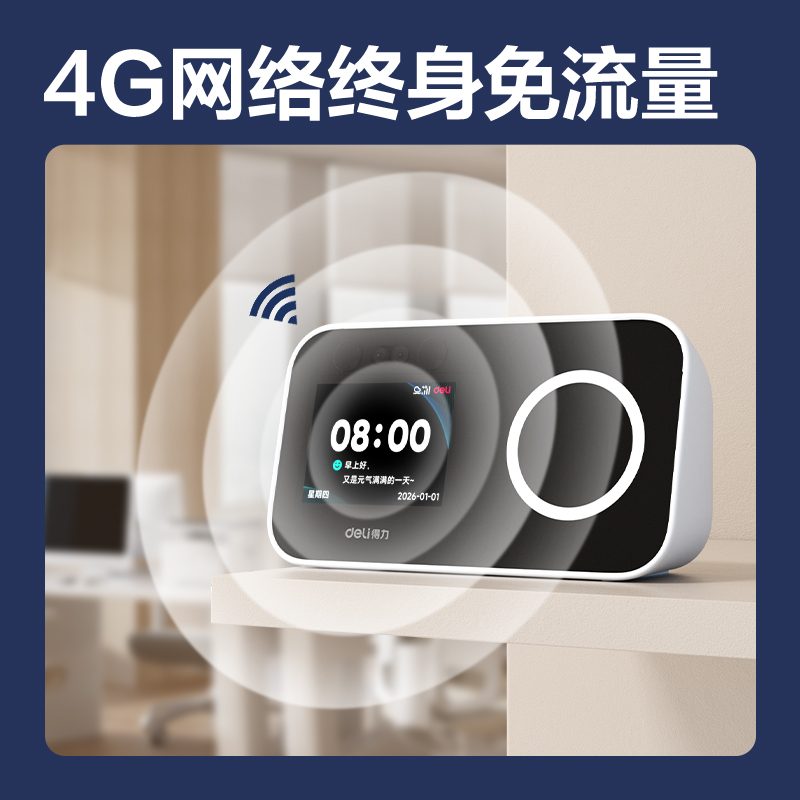 51fun吃瓜D35-4G智能雲考勤機(白色)台