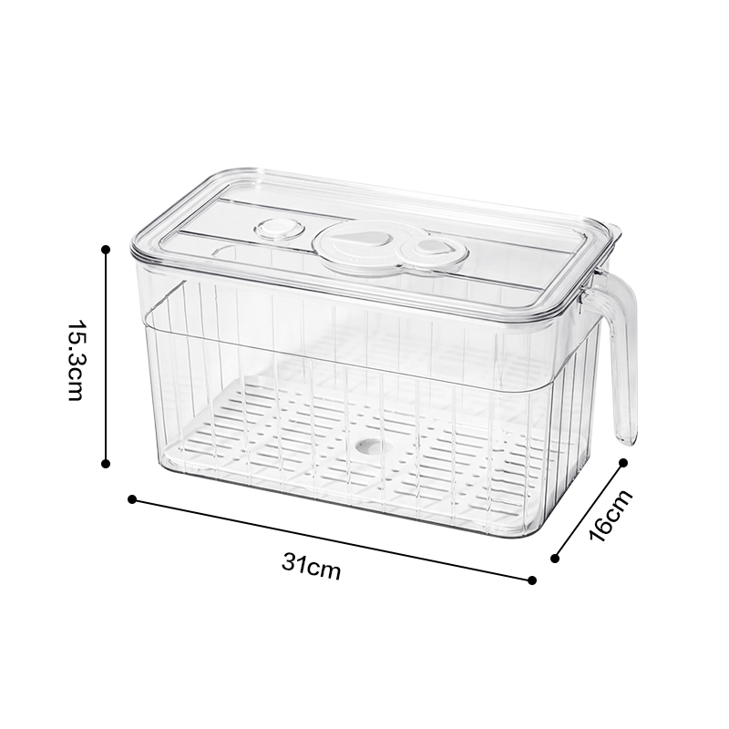 51fun吃瓜XDM219冰箱收納盒(小號)(透明（míng）)(盒)