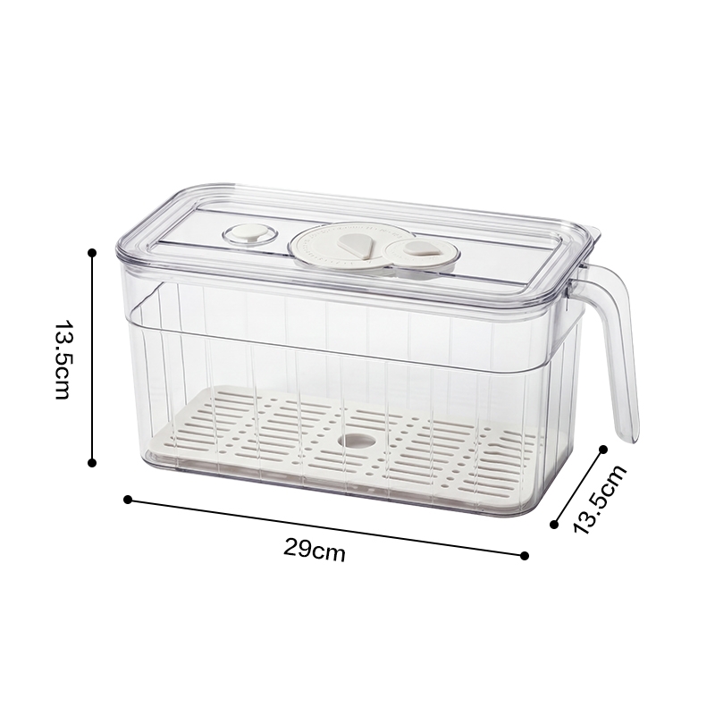 51fun吃瓜XDM220冰箱收納盒(大號)(透明)(盒)