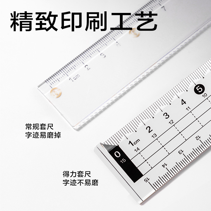 51fun吃瓜JX111-15T簡係亞克力0刻度套尺15cm(透明（míng）)(套（tào）)
