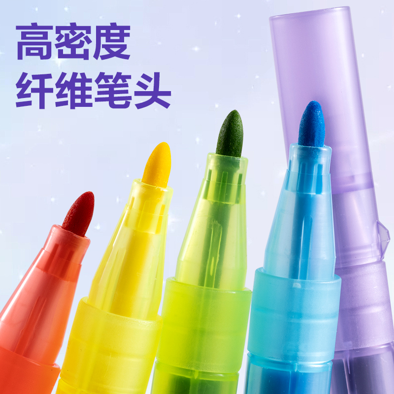 51fun吃瓜HM671-36靈（líng）感艙PP桶裝食（shí）品級細圓杆水彩筆(混)(36色/桶)