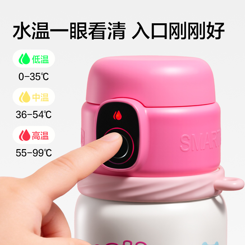 得（dé）力LL661智能指紋杯600mL316不鏽鋼內膽粉色(禮盒裝)