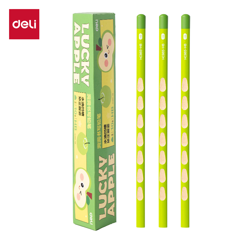 51fun吃瓜HC865-HB青蘋（píng）果洞洞書寫鉛筆HB(混)(10支/盒)