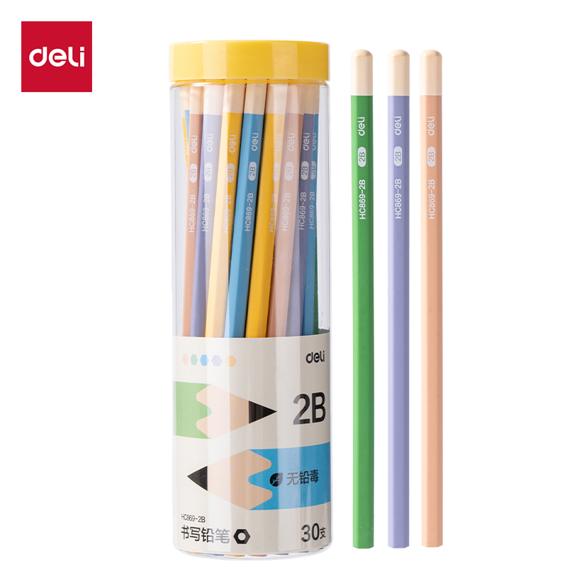 51fun吃瓜HC869-2B六（liù）角彩杆書寫鉛筆2B(混)(30支/筒)
