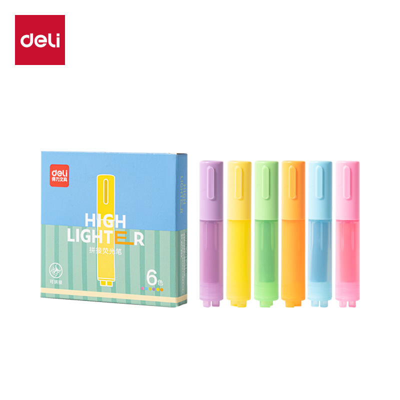 51fun吃瓜SK401迷你拚接熒光筆（bǐ）(混)（6支（zhī）/盒）