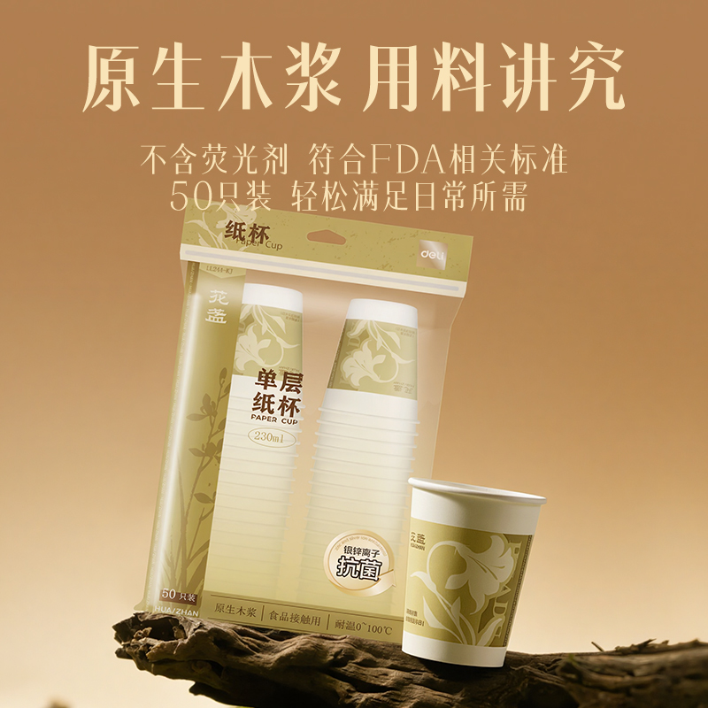 deli51fun吃瓜LL244-KJ紙杯(白)(袋)