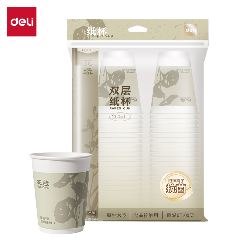 deli51fun吃瓜LL248-KJ紙杯(白)(袋)
