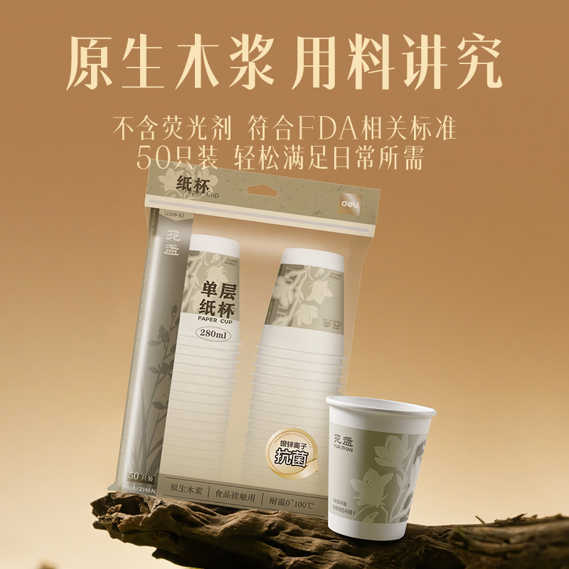 deli51fun吃瓜LL246-KJ紙杯(白)(袋)