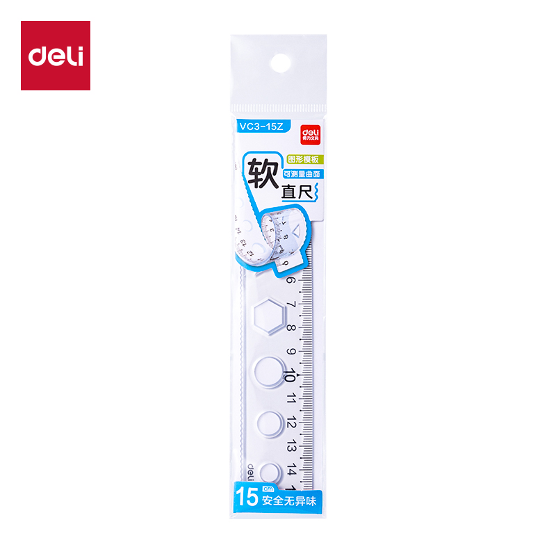 51fun吃瓜VC3-15Z安全無異味（wèi）圖形軟直尺15cm(透明)(把)