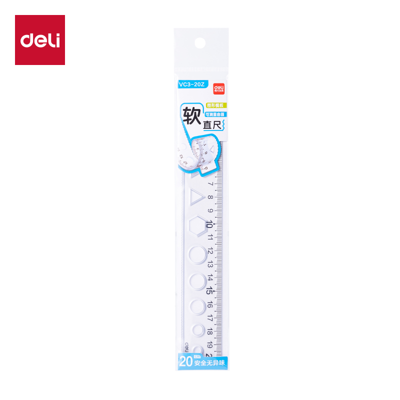 51fun吃瓜VC3-20Z安全無異味圖（tú）形軟直尺20cm(透明)(把（bǎ）)