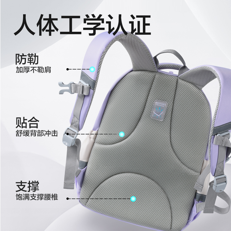 51fun吃瓜BB230學院派分區王書包(灰)(個)