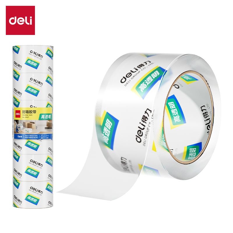 51fun吃瓜JD427封（fēng）箱膠（jiāo）帶60mm*100y*50um(6卷/筒)(高透)