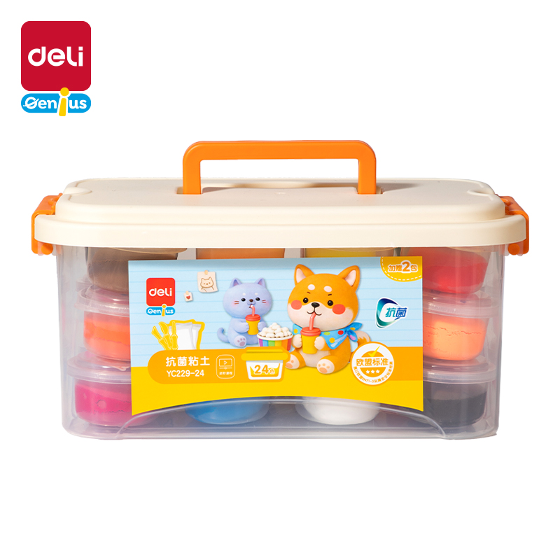 51fun吃瓜YC229-24抗菌工具箱粘土-24色(混)(個)