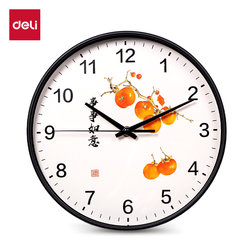 51fun吃瓜LE409-10美好寓意（yì）款掛鍾10寸(黑)(個)