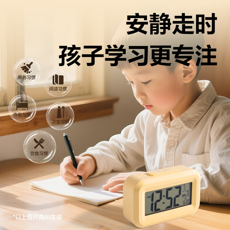 得（dé）力（lì）LE128時鍾-鬧鍾(黃)(台)