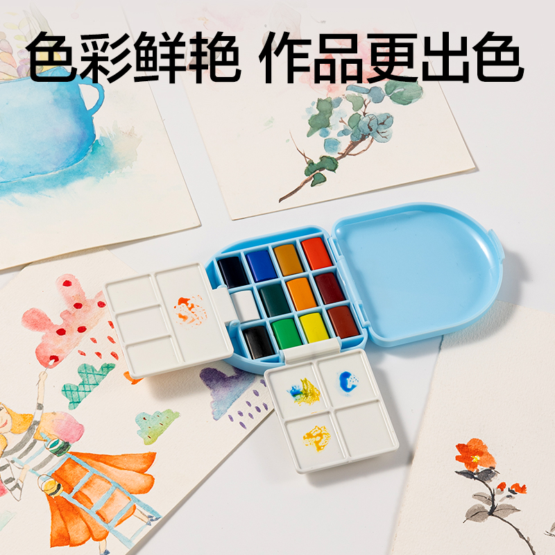 dmast丹（dān）途RW102丹途顏料-丹途水彩PP盒12色(混)(12色（sè）/盒)