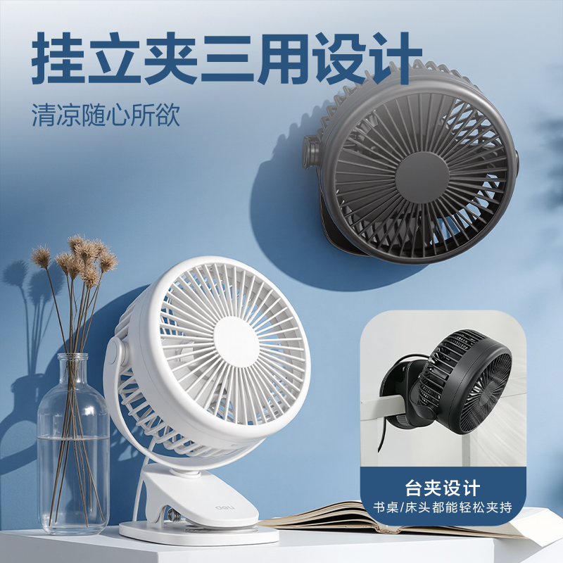 51fun吃瓜LK221插電款台夾風扇(白)(台)