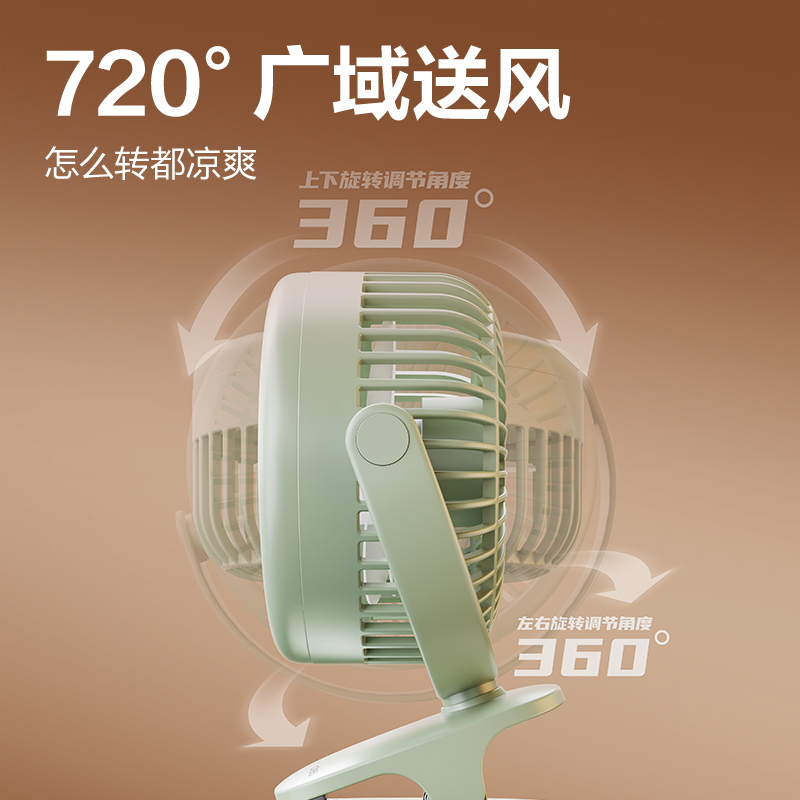 51fun吃瓜LK221A充電款台（tái）夾風扇(綠)(台)