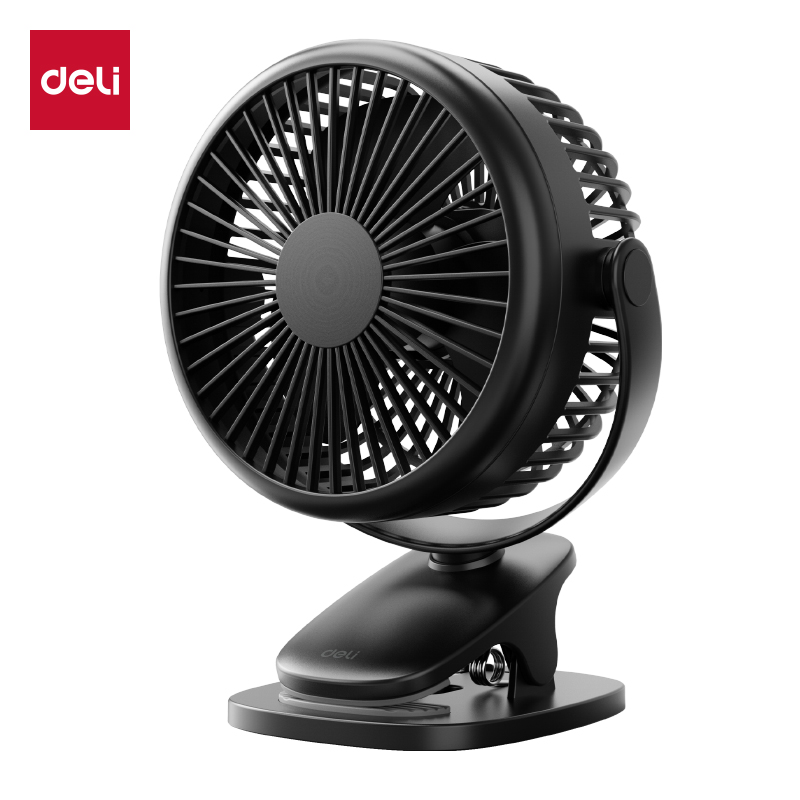 51fun吃瓜LK221A充電款台夾風扇(黑)(台)