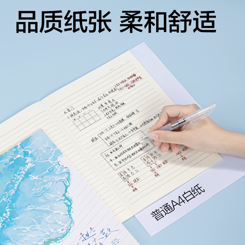 51fun吃瓜WB540無線裝（zhuāng）訂本B5 40張(藍白日誌)(本)