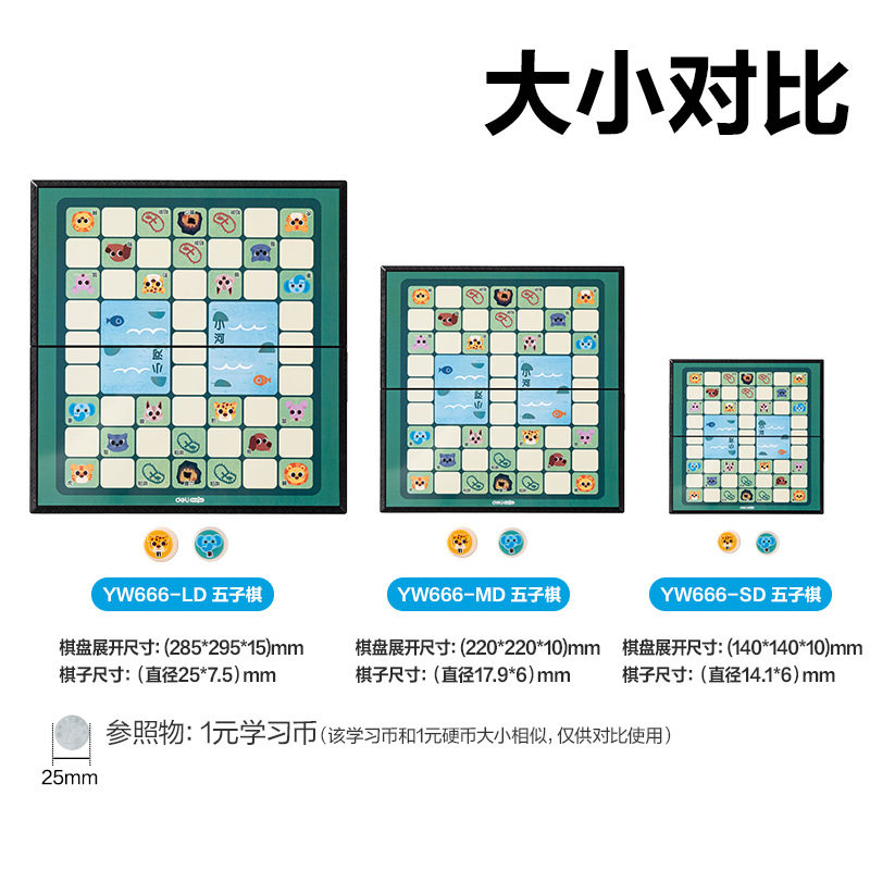 51fun吃瓜YW666-SD小號磁石鬥獸棋(混)(盒)