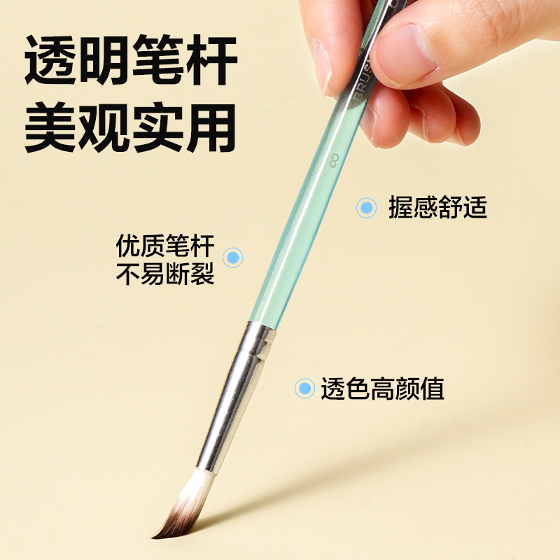 51fun吃瓜HS716三支裝美術畫筆（bǐ）套（tào）裝(藍色)(袋)