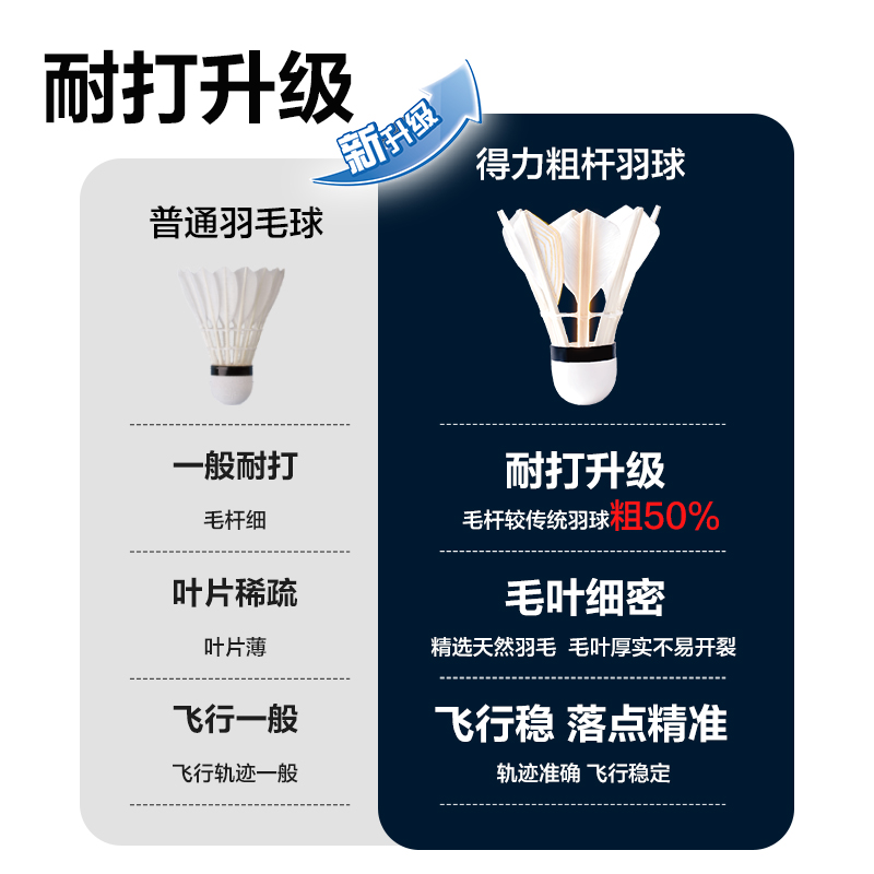 安格耐特FH111-6羽毛球-粗（cū）杆（gǎn）羽球(6隻（zhī）裝)(白)(筒)