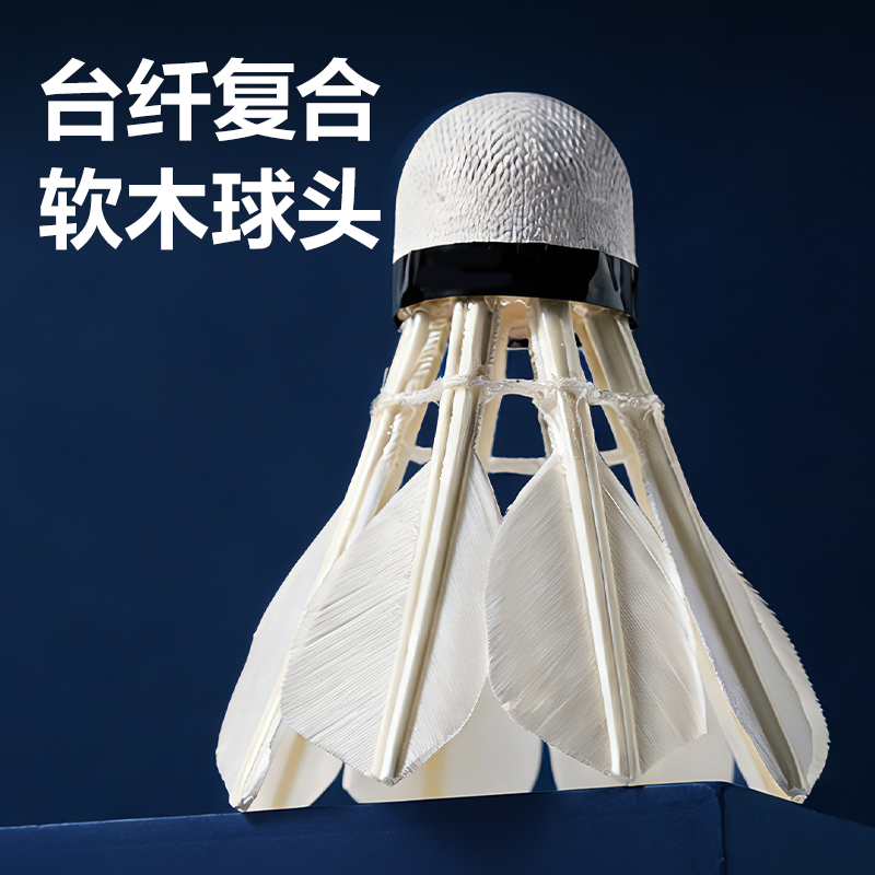 安格耐特（tè）FH111-3羽毛球-粗杆羽球(3隻裝)(白)(筒)