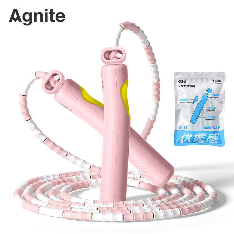 安格耐特FT160優握感正姿（zī）竹節跳繩(粉色)(根)