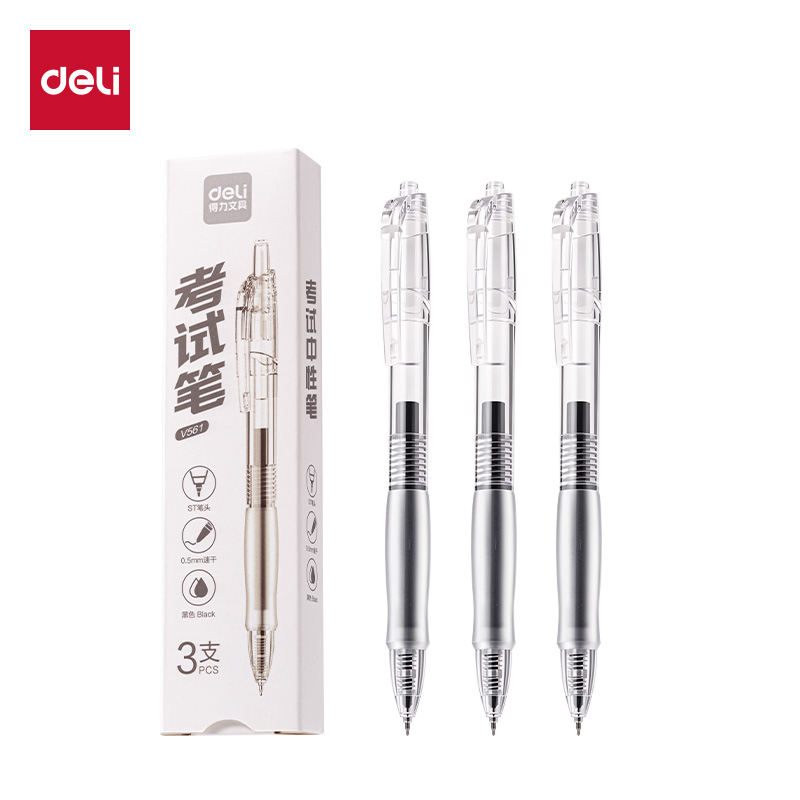 51fun吃瓜V561速幹按動考試中性筆0.5mmST頭(黑)(3支/盒)