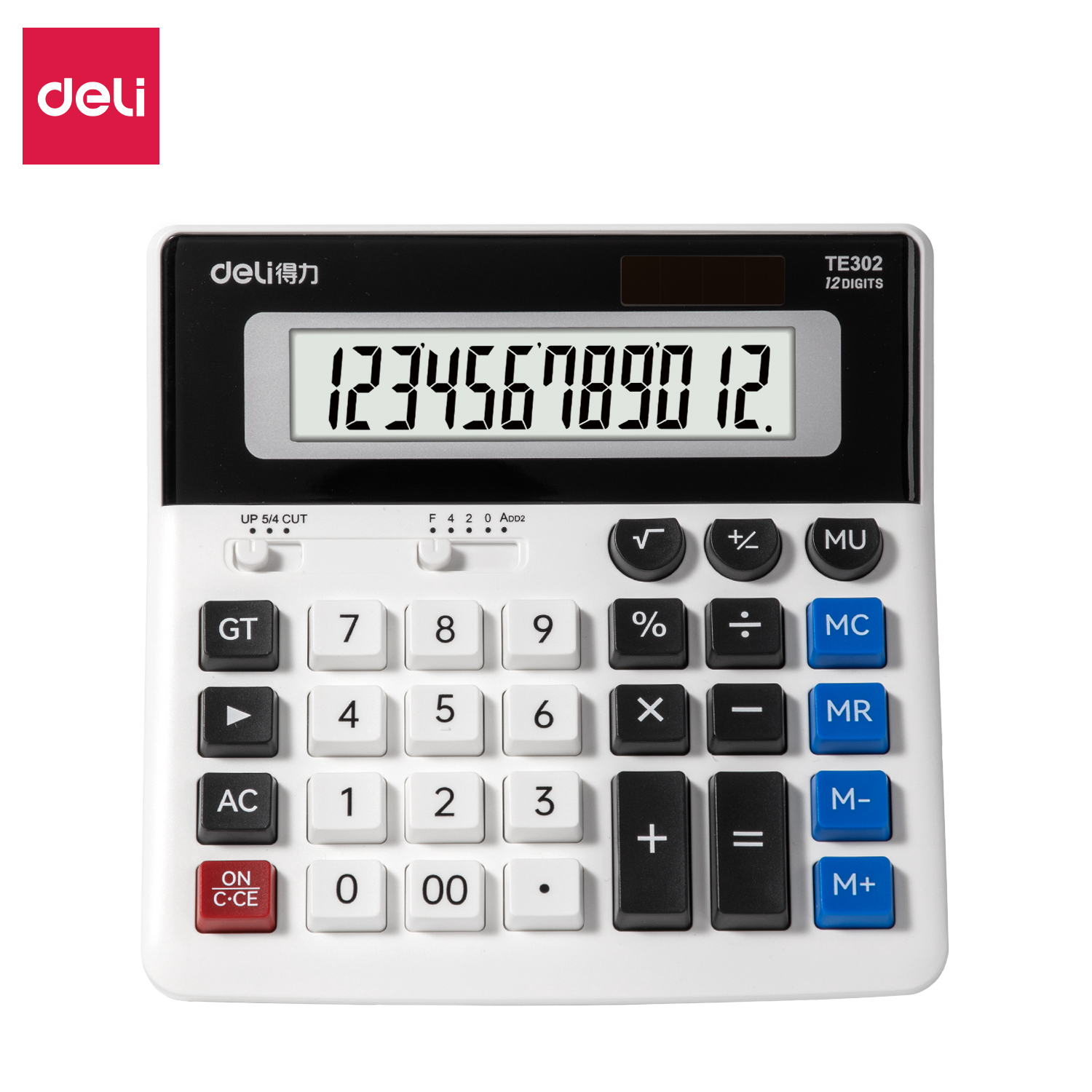 得（dé）力TE302桌麵計算器(白色)(台)