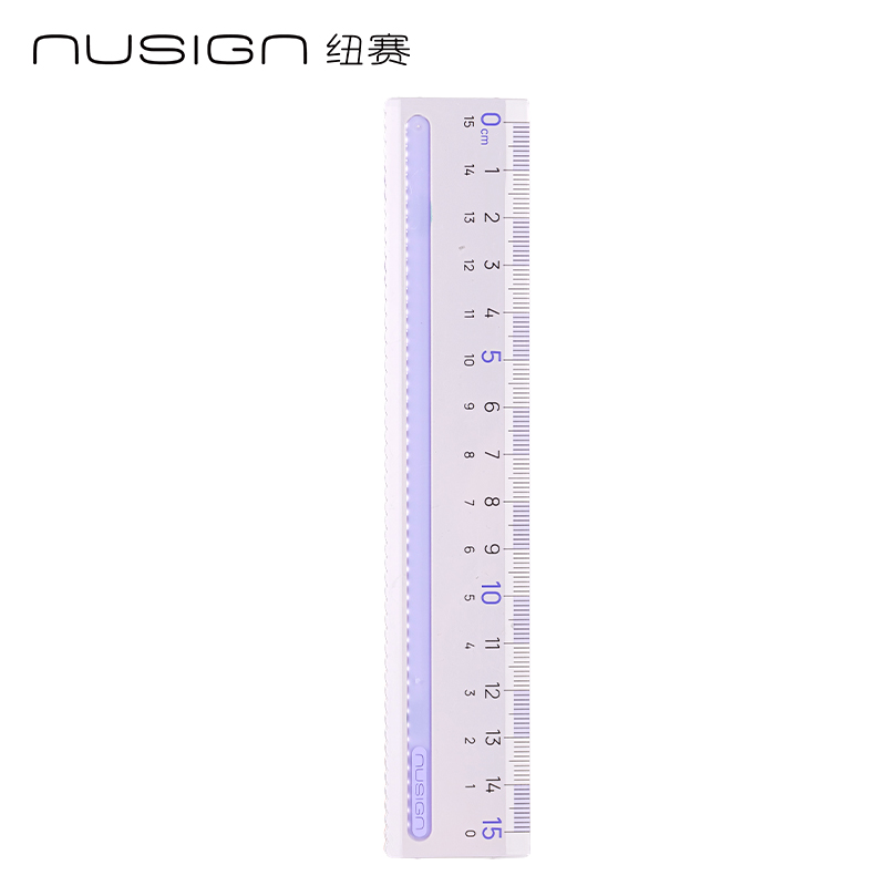 紐賽（sài）NS095-1防滑（huá）易拾取（qǔ）直（zhí）尺-15cm（紫色）（把）