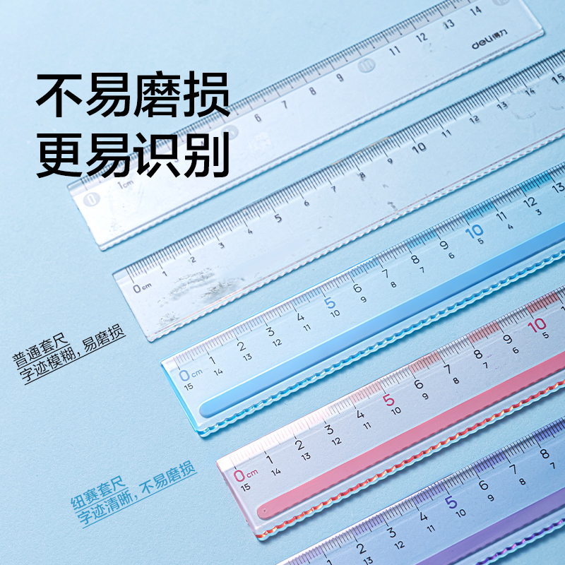 紐賽NS095-1防滑易拾（shí）取（qǔ）直尺-15cm（粉色）（把）