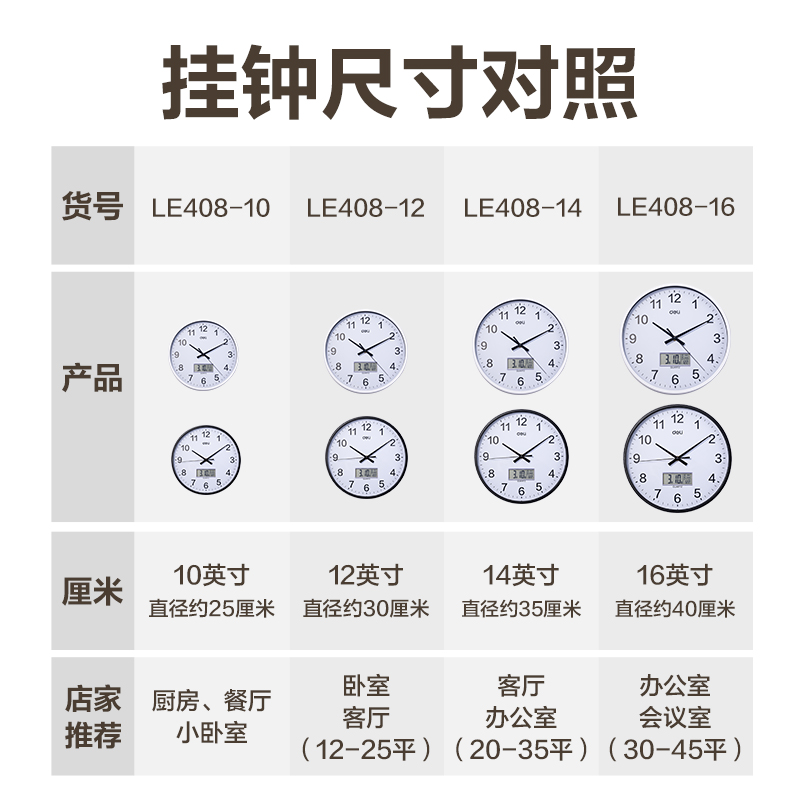 51fun吃瓜LE408-16單曆款掛鍾16寸(白)(個)