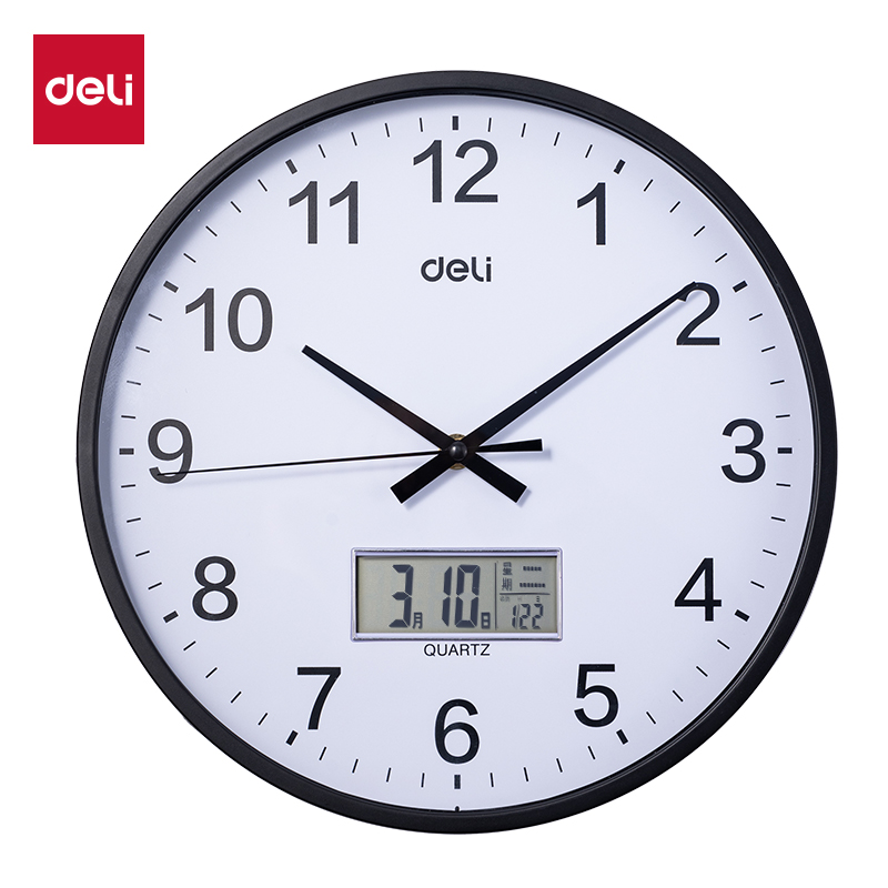 51fun吃瓜LE408-16單（dān）曆款掛鍾16寸(黑)(個)