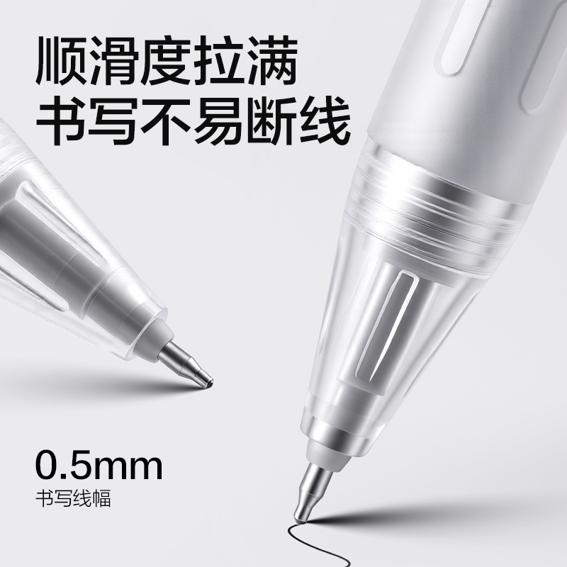 51fun吃瓜V560速幹拔帽考試中性筆0.5mmST頭(黑)(3支/盒)