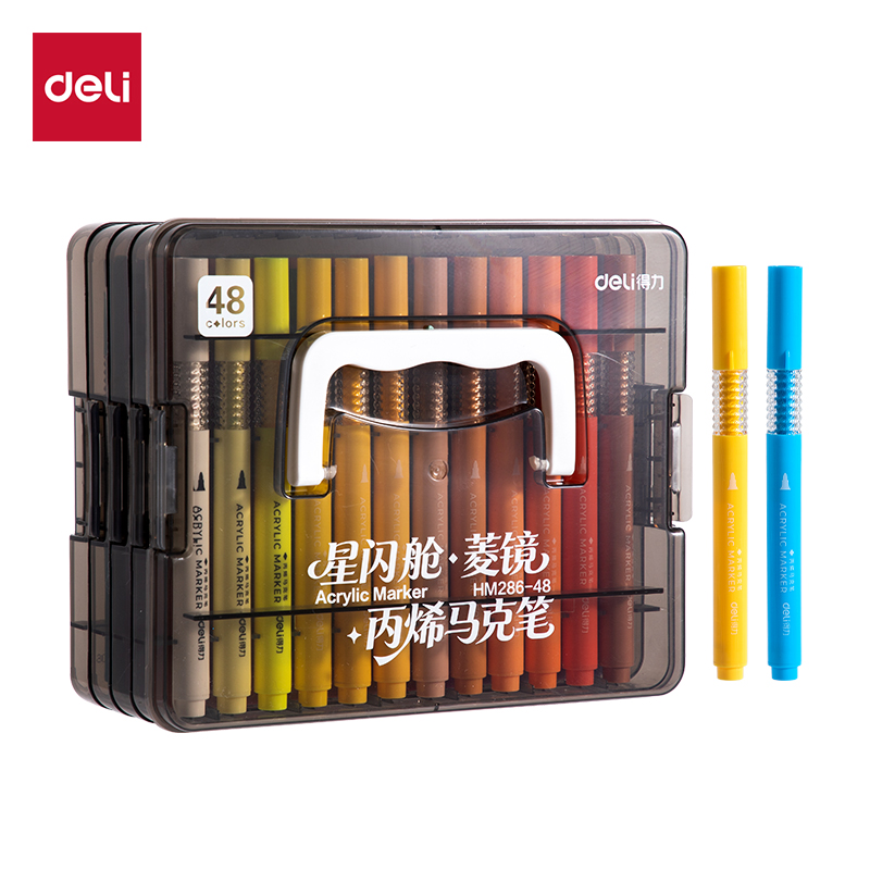 51fun吃瓜HM286-48_PP層（céng）疊盒圓（yuán）杆（gǎn）丙烯馬克（kè）筆丙烯馬克筆(混)(盒)